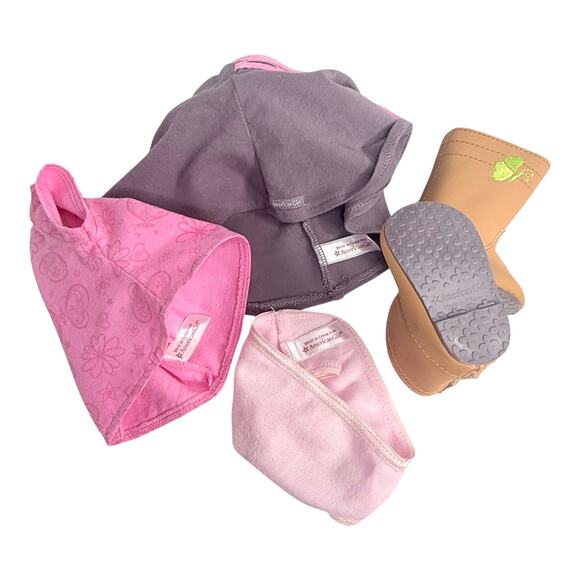 American Girl Meet Outfit True Spirit Flower Top Skirt Butterfly Boots Panty Vtg - Picture 4 of 10